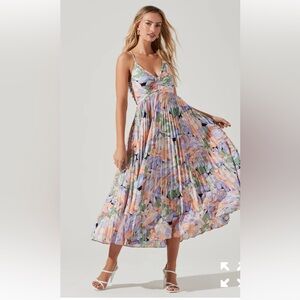 Astr The Label Multicolor Floral Midi Dress